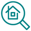 House Under Magnifying Glass Icon